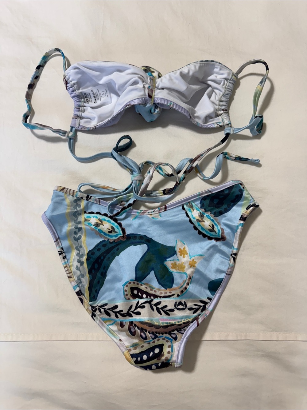 Montce St. Barths Rosette Bikini Top Size small and Lulu bottoms size XS - Picture 5 of 7